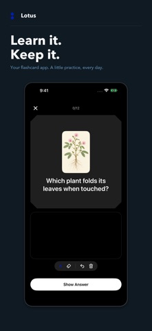 Lotus: Flashcards & Recall Screenshot 1 of 7