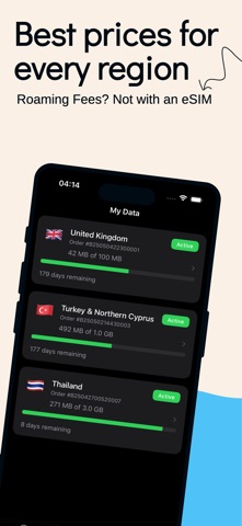 eSIM – Travel Internet App iPhone screenshot
