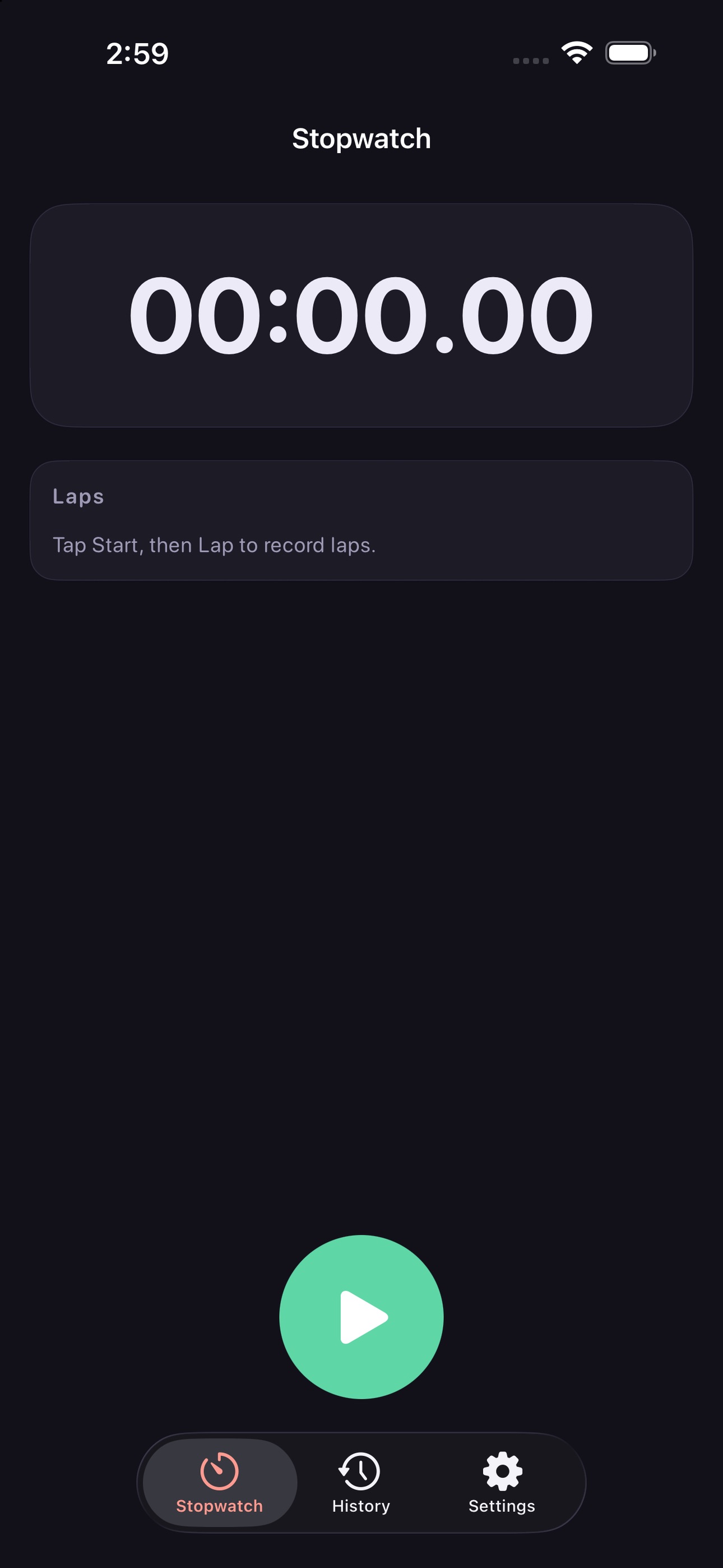 Screenshot 1 of Stopwatch: Laps & Timer