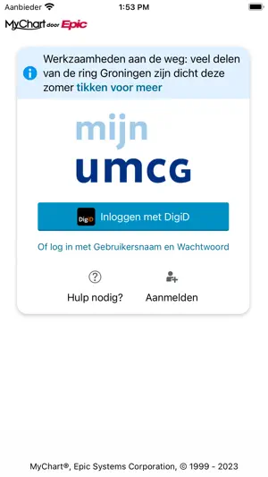 mijnUMCG screenshot 1