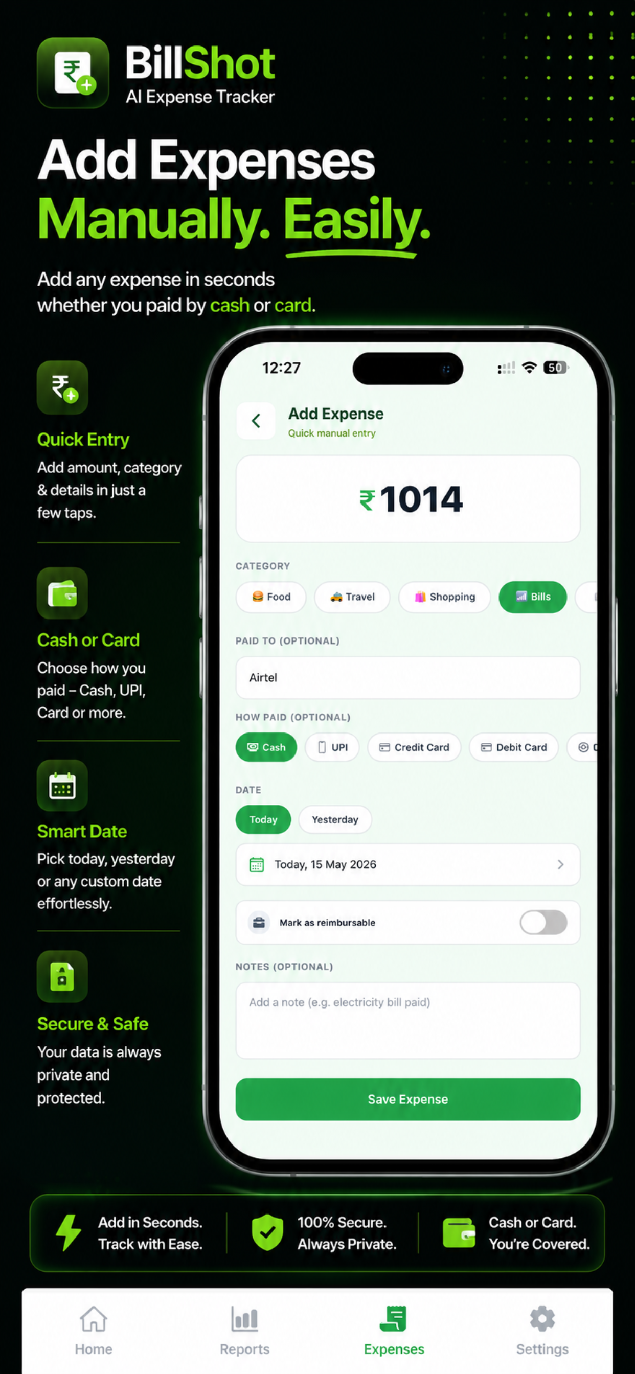BillShot: UPI Expense Tracker screenshot 4