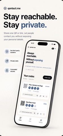 qontact.me: Private QR Contact iPhone screenshot