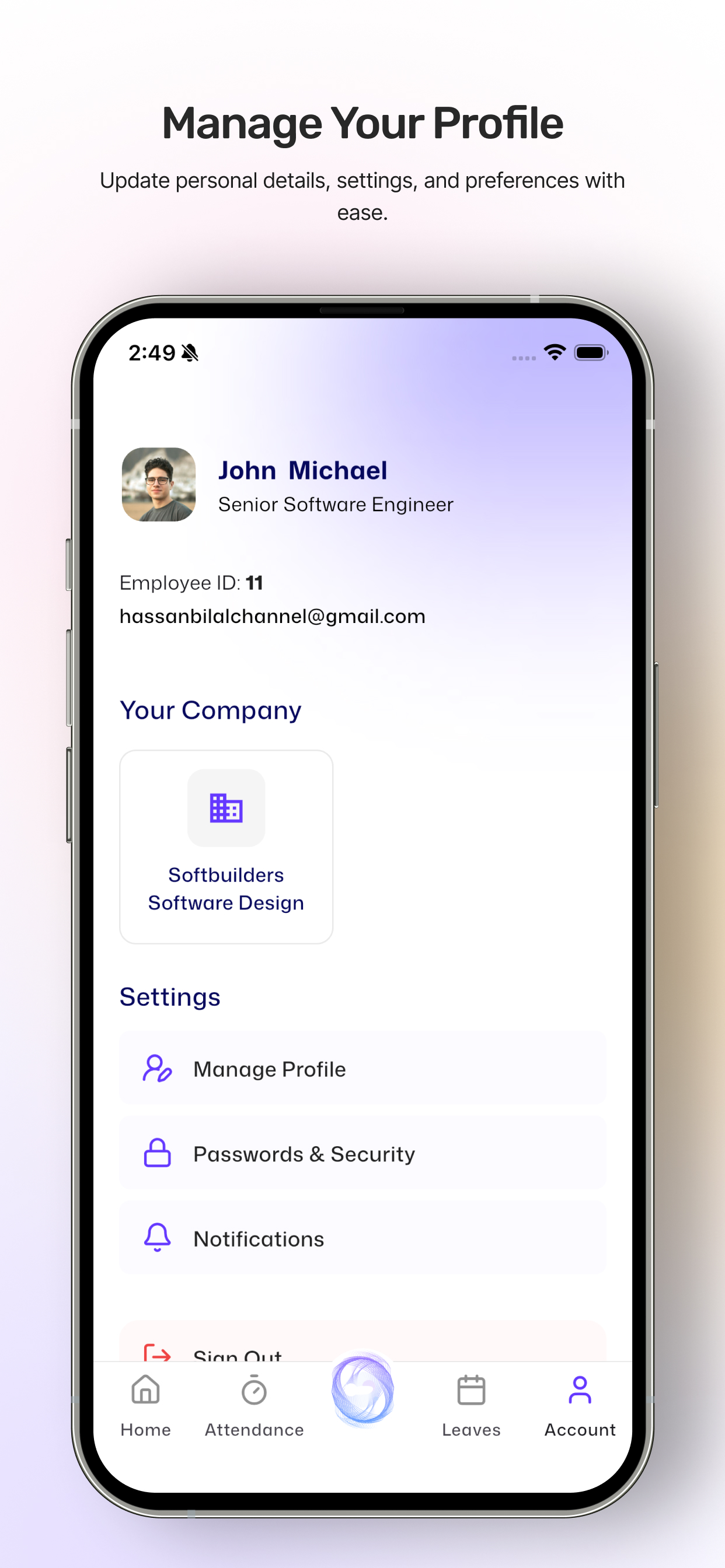 Mai HRMS screenshot 3