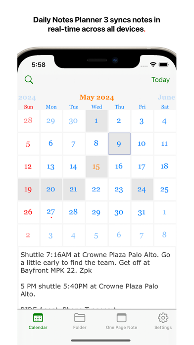 Screenshot #1 pour Daily Notes Planner 3