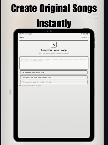 AI Song Generator & Maker iPad screenshot