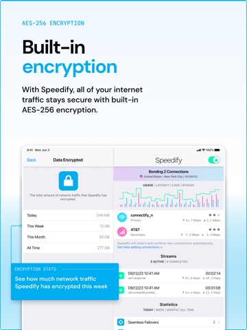 Speedify: Bond Satellite + 5G iPad screenshot