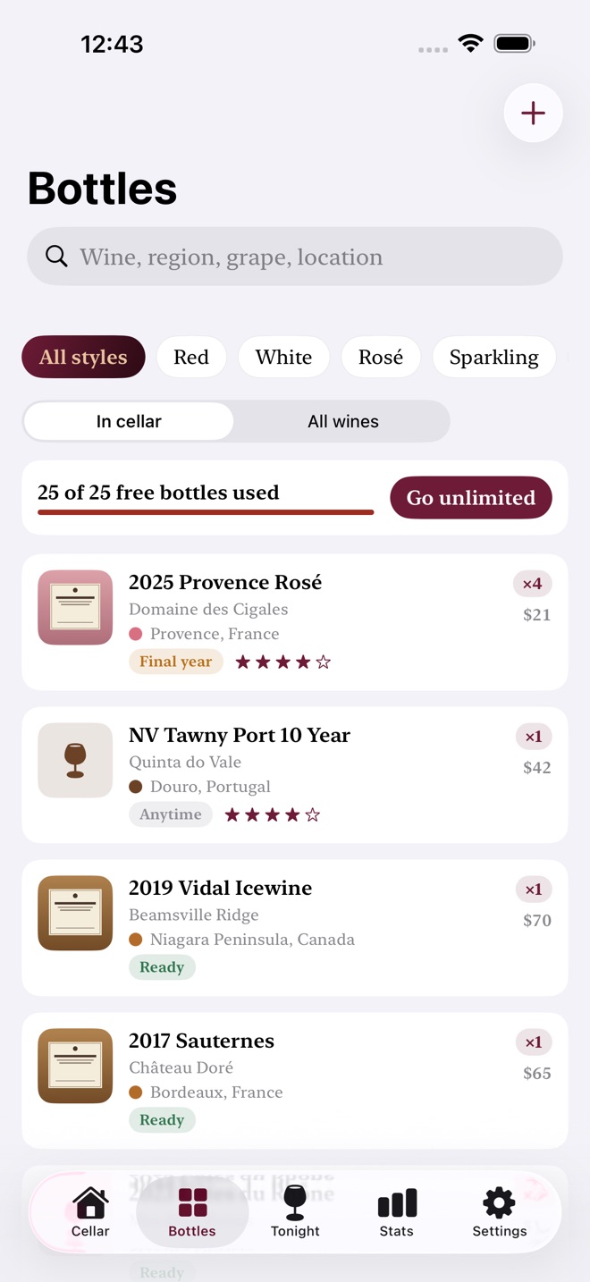 CellarBook screenshot 2
