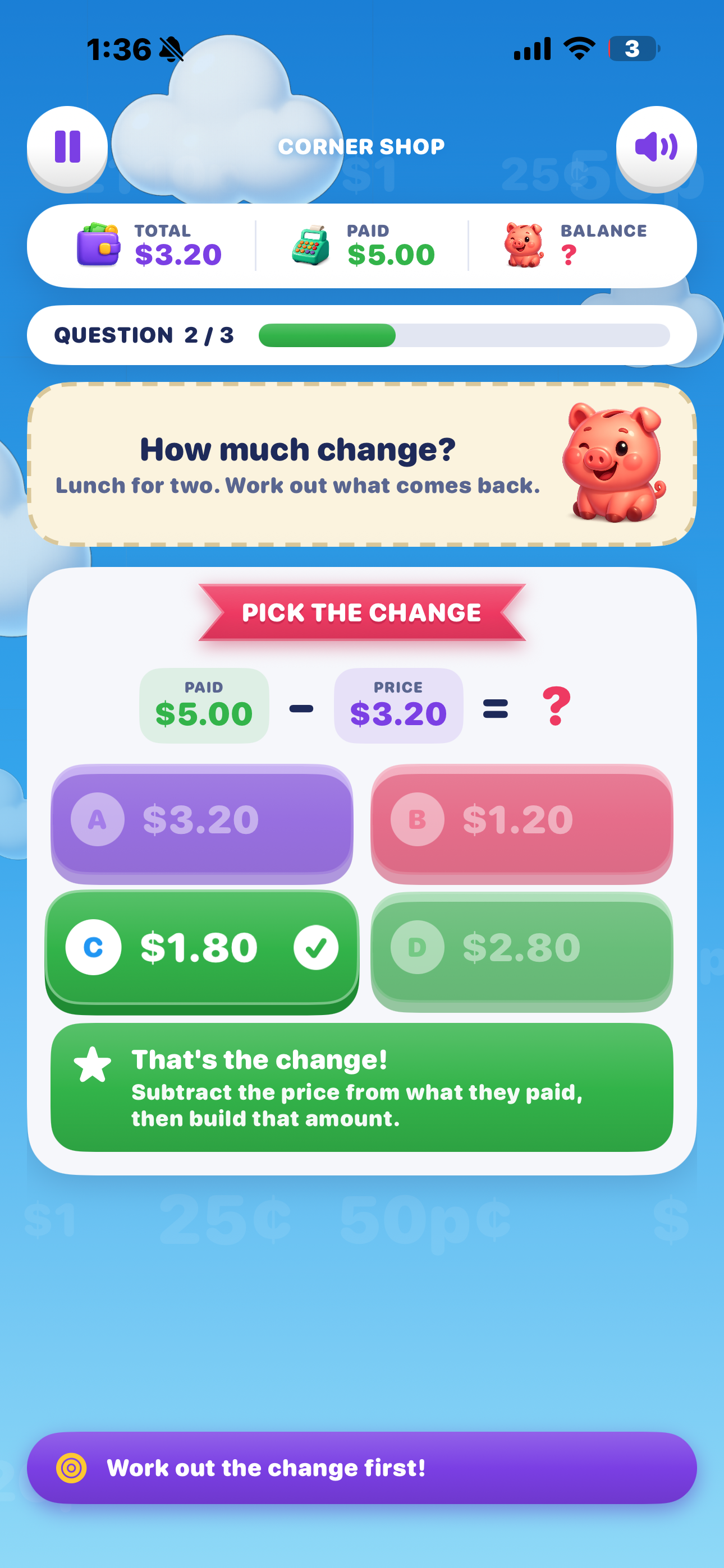 Coin Change - Education Game screenshot 4