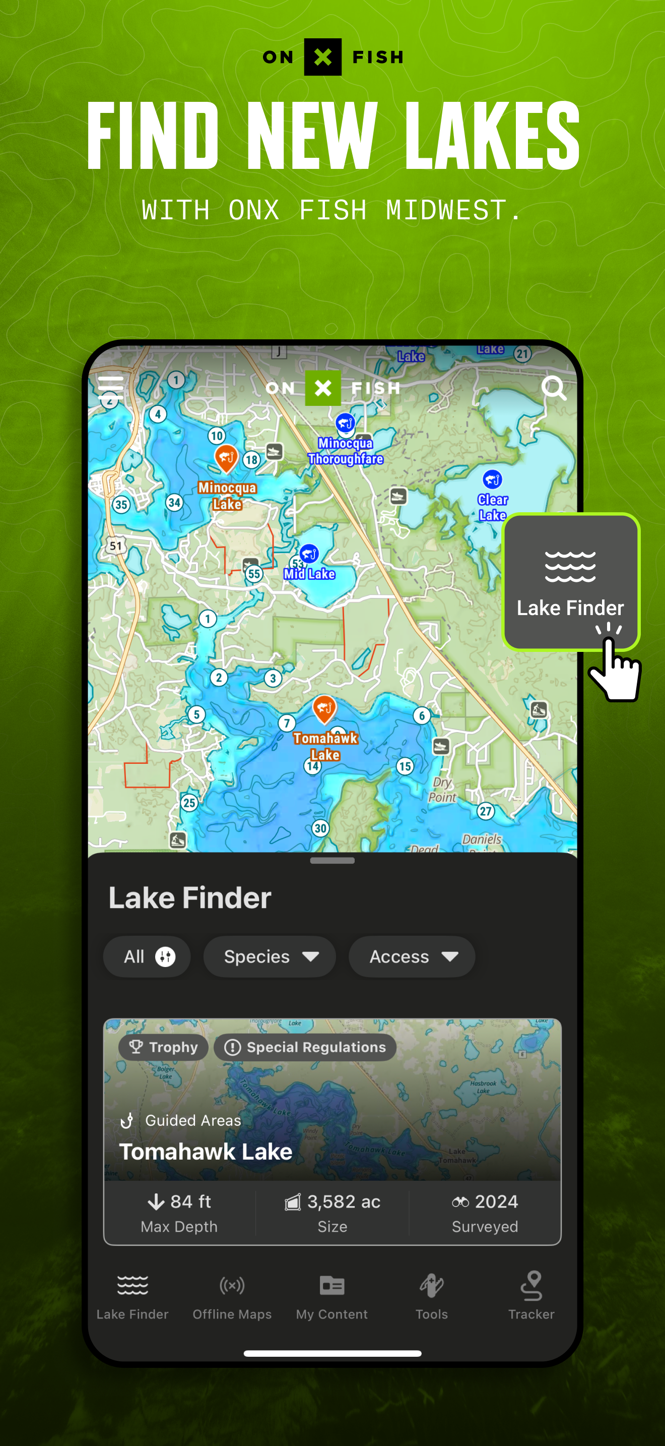 onX Fish: Midwest Lake Finder