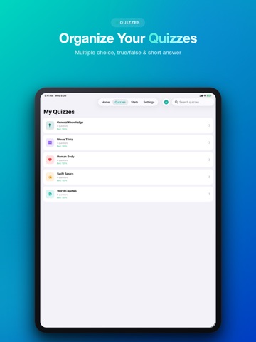 QuizBuilder - Custom Quiz Make iPad screenshot
