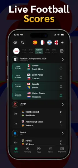 Football Live Scores, Fixtures iPhone Ekran Görüntüsü 2