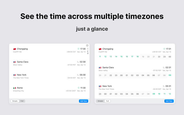 ‎World Clock Timezone - Zonerly Screenshot