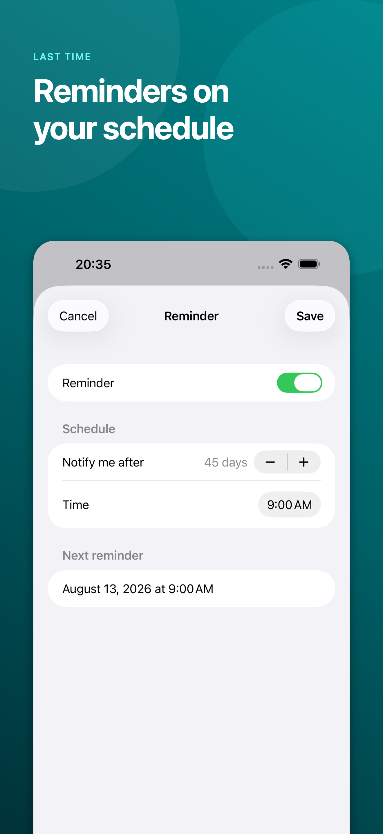 Last Time: how long ago? screenshot 4