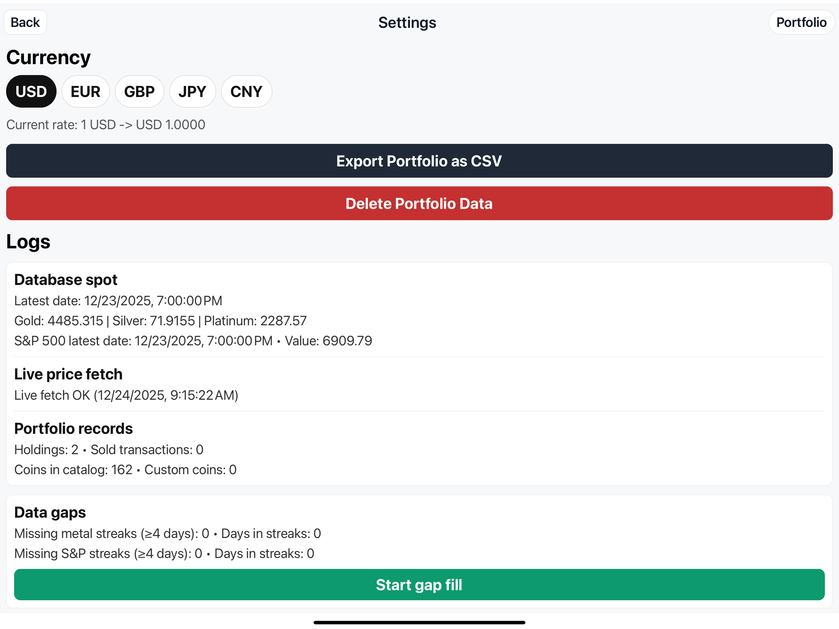 Coin Portfolio