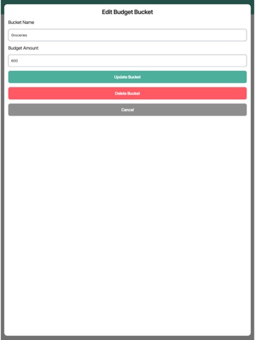 Budget Buckets Pro iPad screenshot