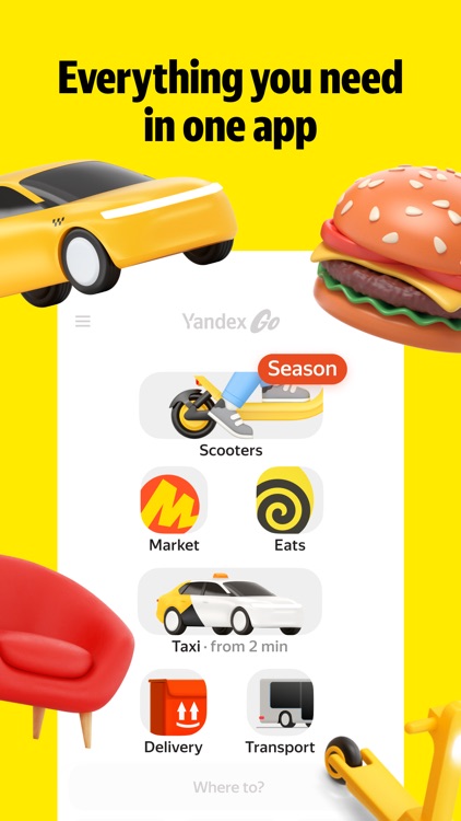 Yandex Go: Taxi Food Market