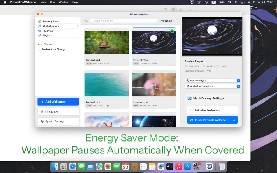 #3. DynamEco Wallpaper (macOS) 由: Keren Lu