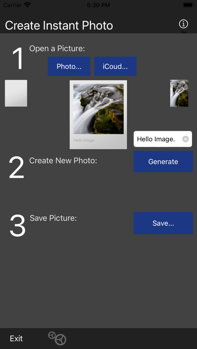 Create Instant Photo Screenshot