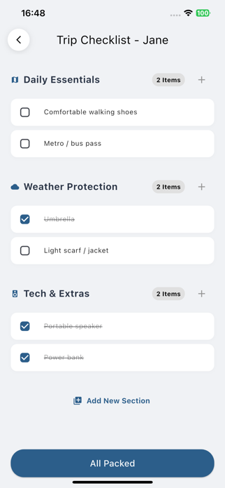 Traveler Checklist Screenshot 2 of 10