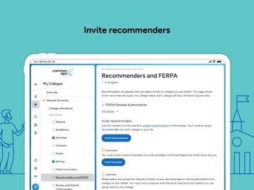 Common App iPad screenshot 5