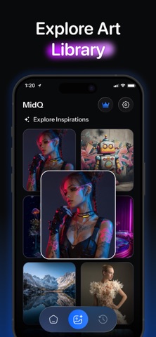 Prompts for Midjourney AI: MLX screenshot