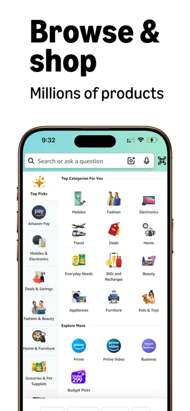 Amazon India Shop, Pay, miniTV screenshot 1 of 7