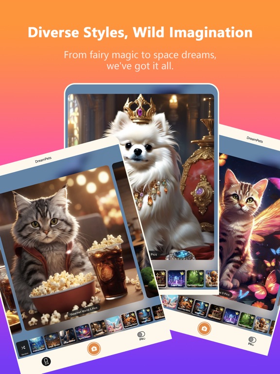 DreamPets: AI Pet Portrait iPad screenshot 2 - Photo & Video app