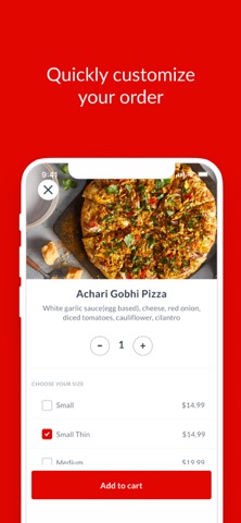 Curry Pizza House Rewards iPhone screenshot