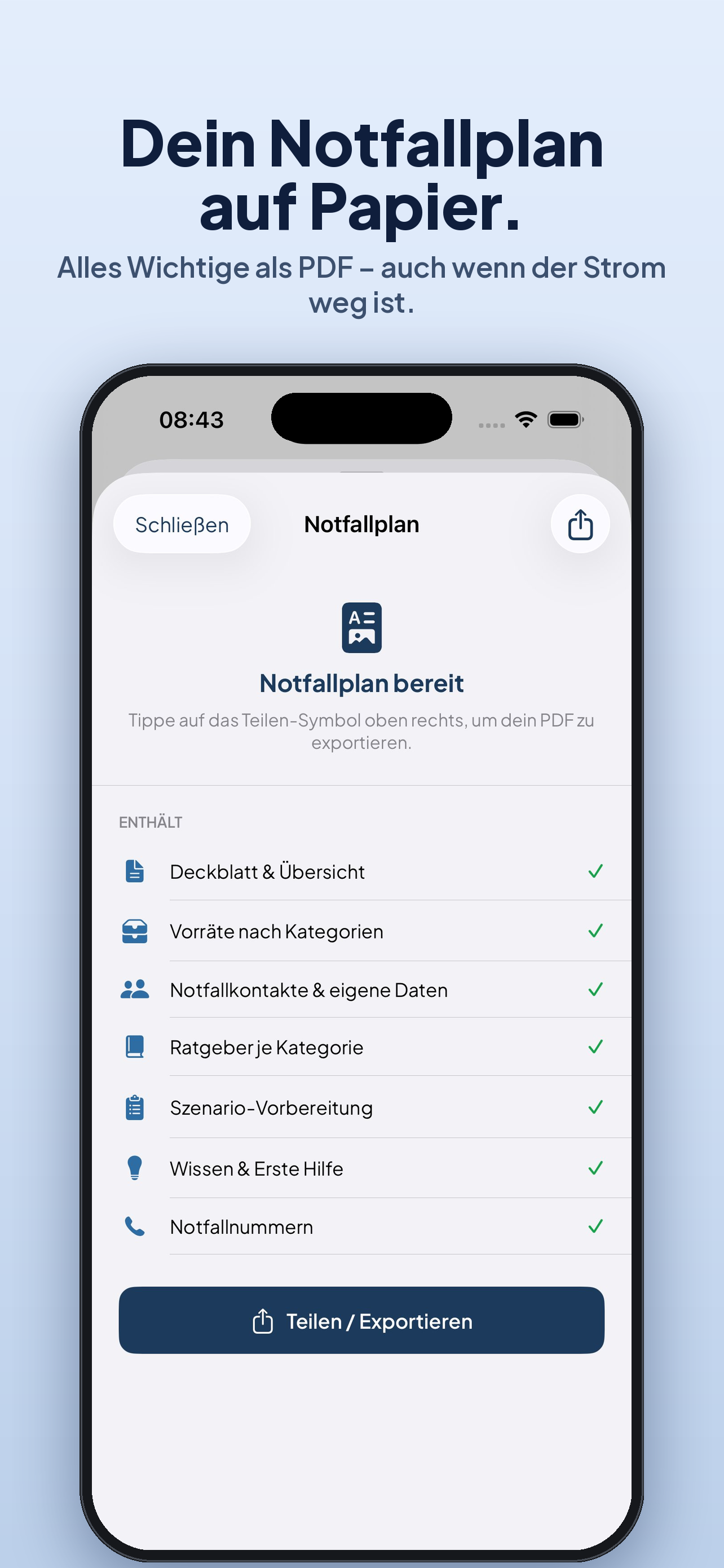 Vorratskompass: Notvorrat