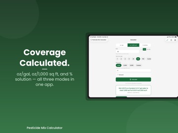 Pesticide Mix Calculator iPad screenshot