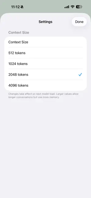 Qwen3.5LocalLLMApp iPhone screenshot 1