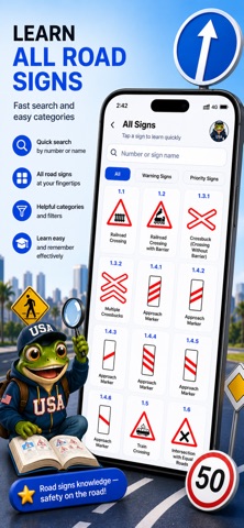 Road Signs Quiz USA iPhone screenshot