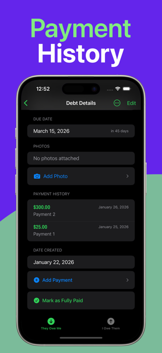 Payback - Debt & IOU Tracker Screenshot 3 of 6