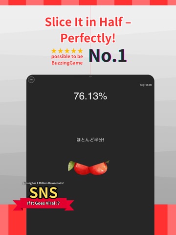 THE Half - Perfect Slices Game iPad screenshot