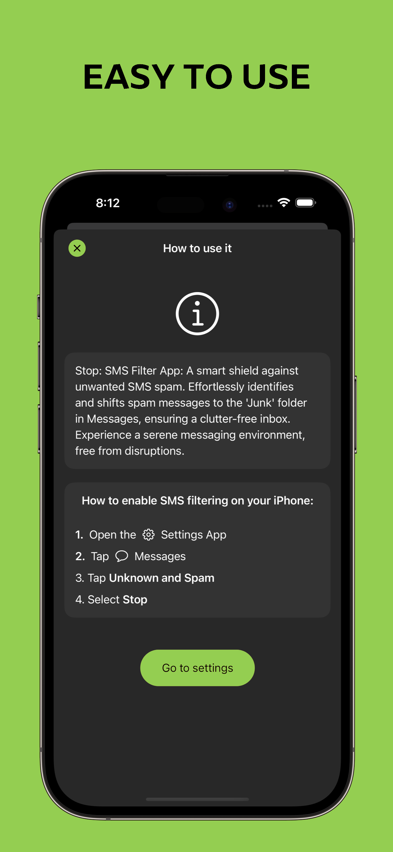 Stop: SMS Filter