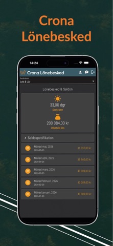 Crona Lönebesked iPhone screenshot 5