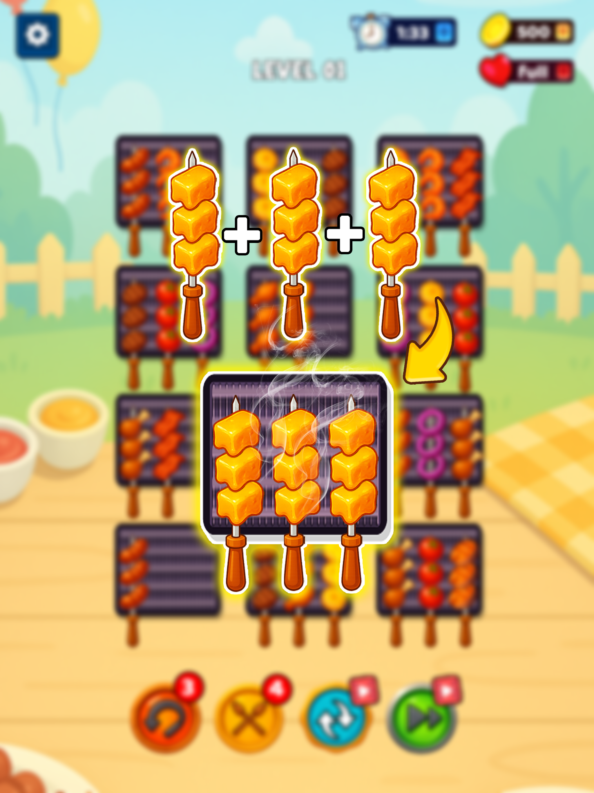 Foodie blast:Flip Sort match screenshot 9