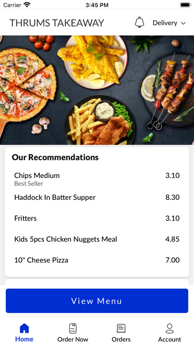 THRUMS TAKEAWAY. Screenshot
