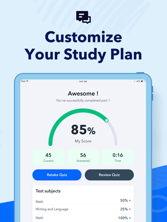 SAT® Prep 2026: Practice Test iPad screenshot 5 - Education app