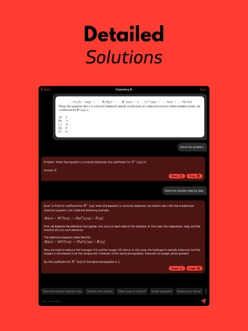 Chemistry AI Solver iPad screenshot
