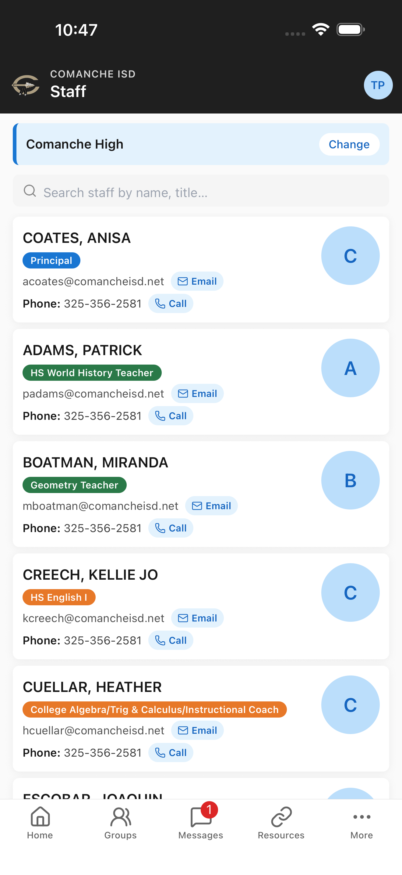 Comanche ISD screenshot 5