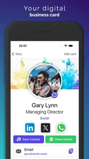 Swish: Digital Business Cards screenshot 1