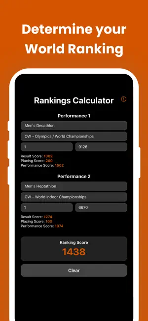 Combined Events Calculator screenshot 3