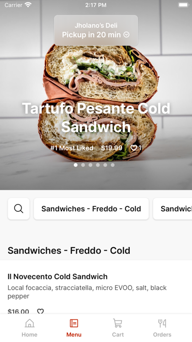 Jholano’s Deli iPhone screenshot 2 - Food & Drink app
