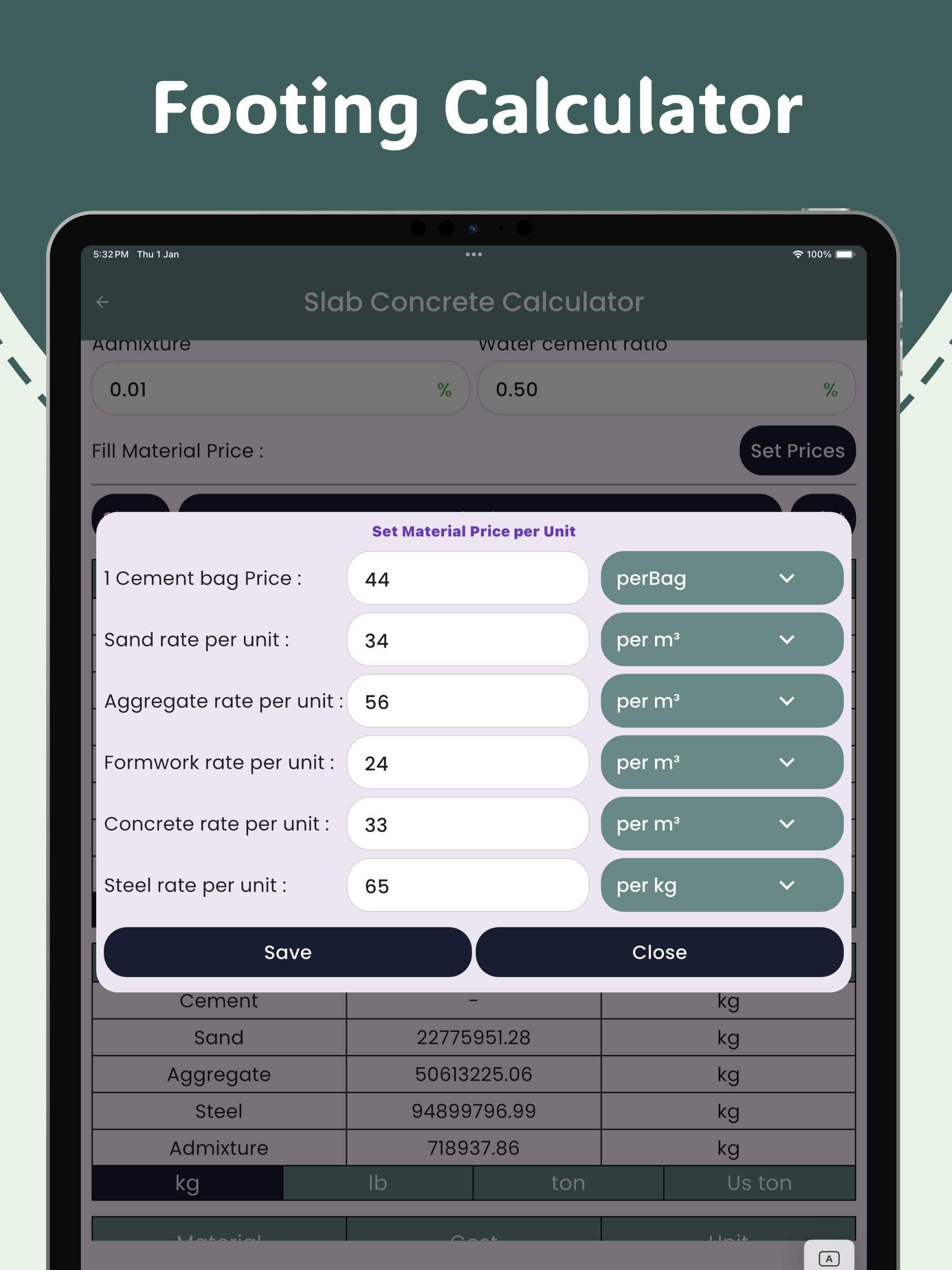Concrete Calculator 2025