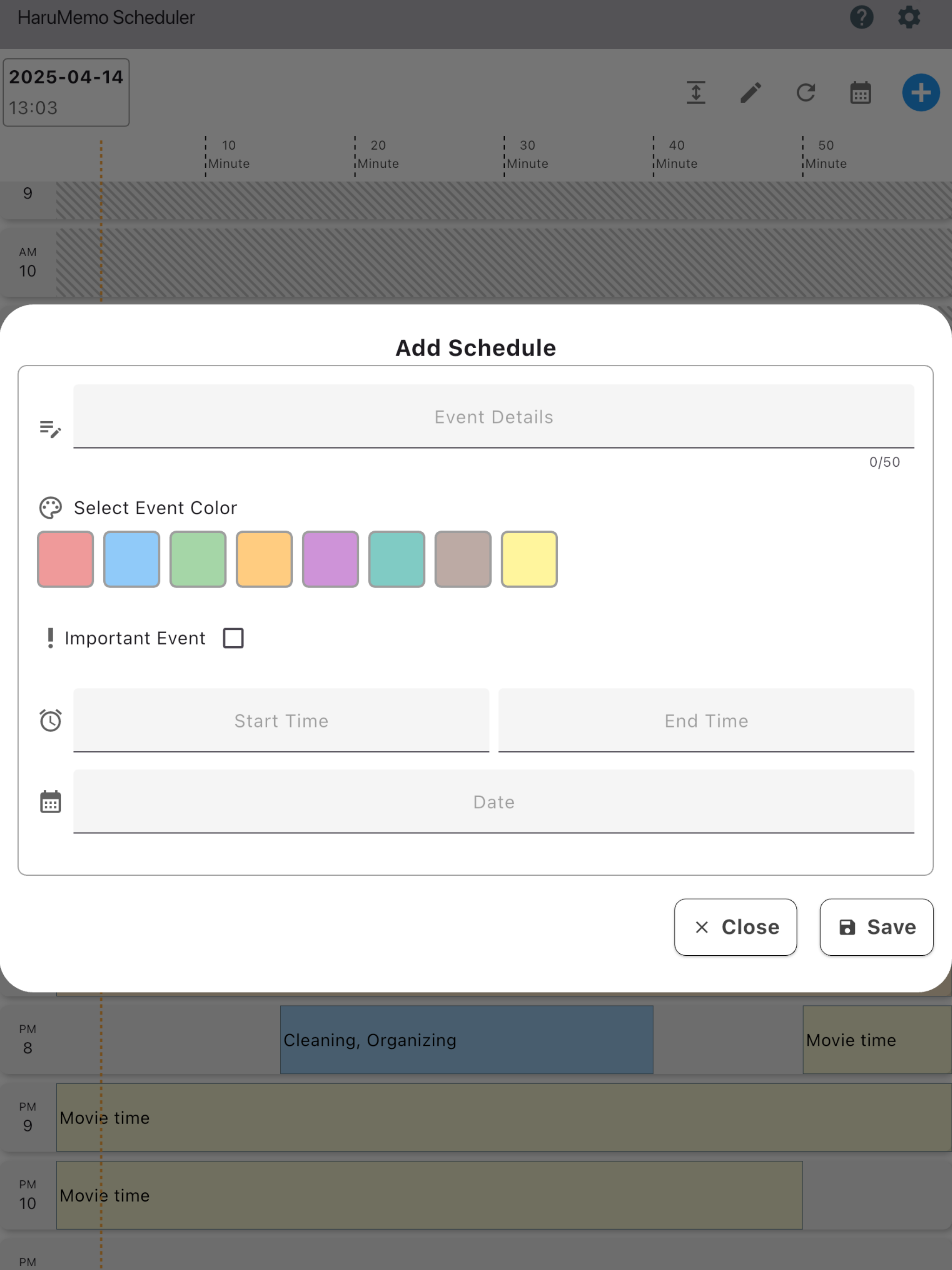 HaruMemo Daily Scheduler[Lite]
