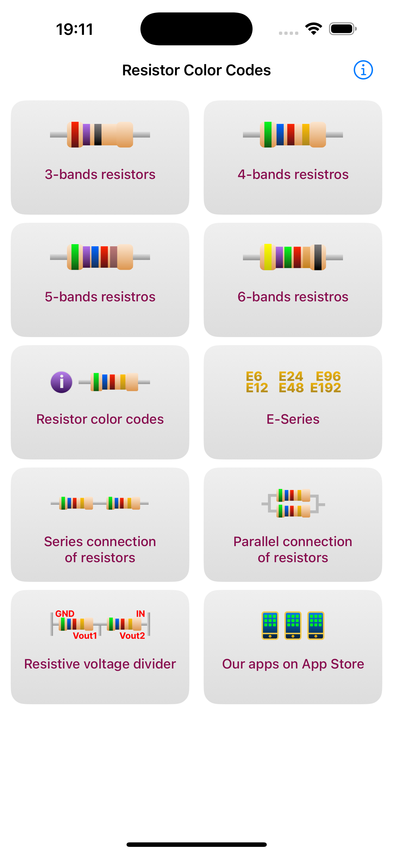 Resistor color codes calc