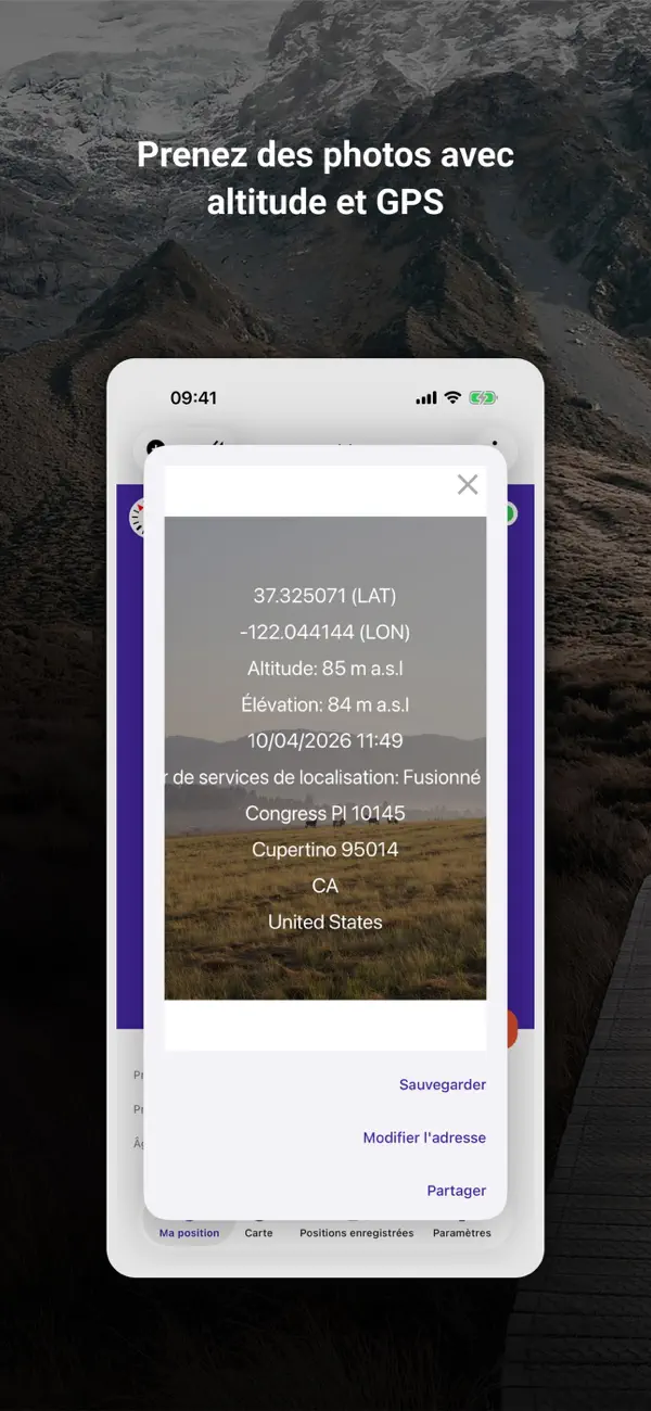 Screenshot #2 pour Mon Altitude et Élévation GPS