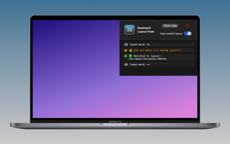 Keyboard Layout Fixer app screenshot