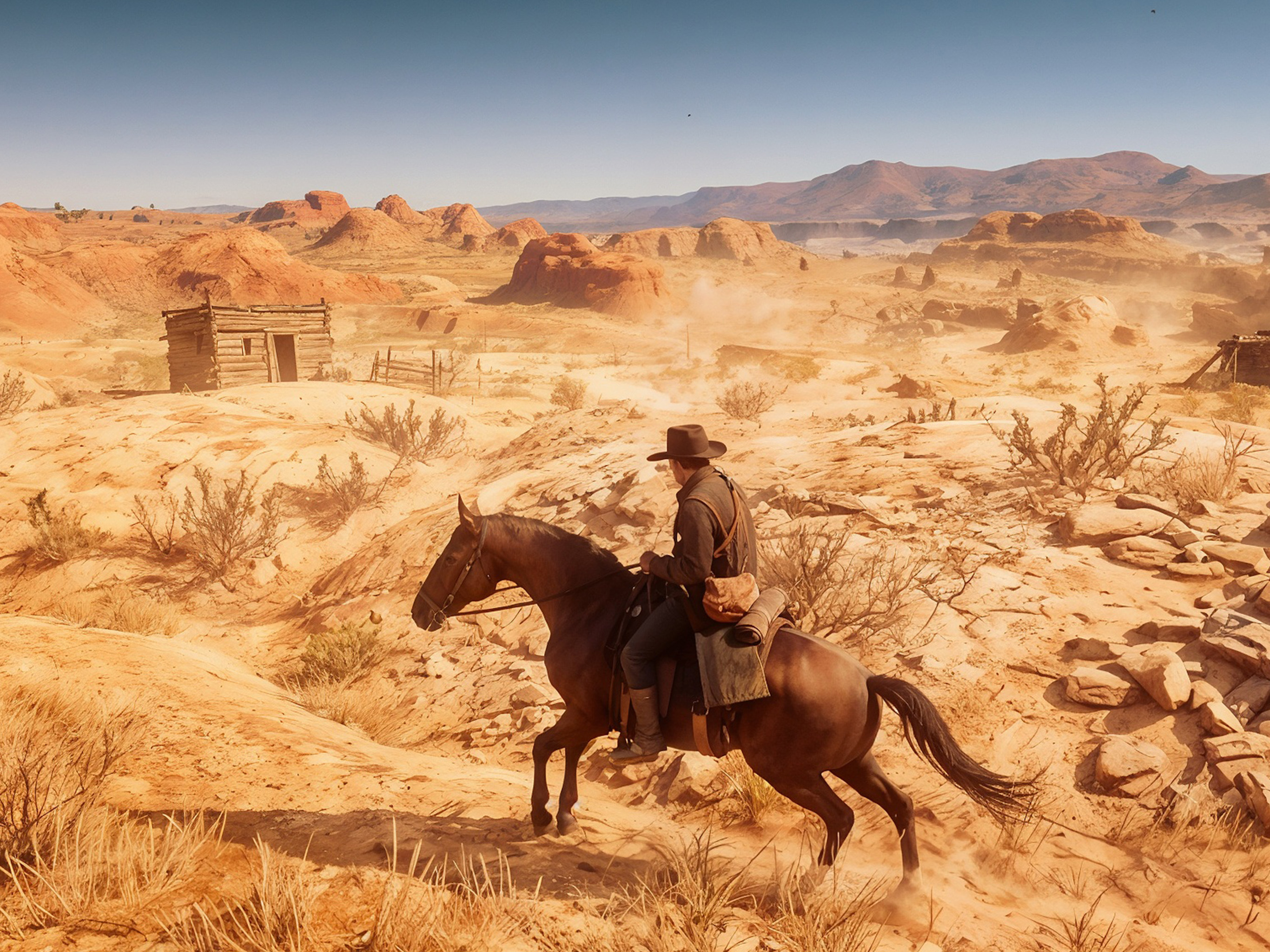 Cowboy Fighting Horse Sim Game